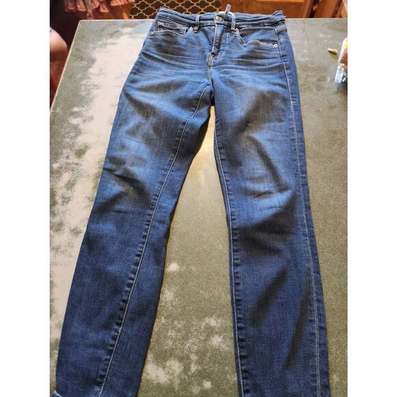 Good American Women's Good Legs Crop Pants in Denim Blue260 sz 2/25 - Picture 2 of 4